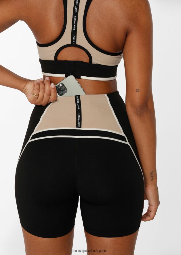 Lorna Jane Жени Amplify bonded pocket bike short черен облекло 4LRV0R10
