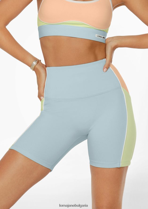 Lorna Jane Жени Rainbow splice no ride booty pocket bike short дъга снаждане облекло 4LRV0R56