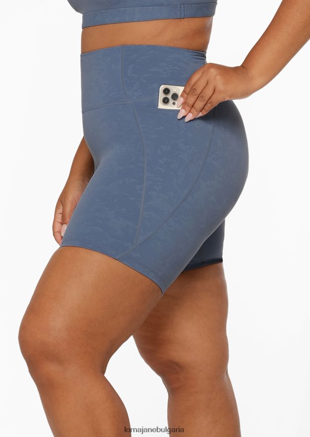 Lorna Jane Жени hi-fold no ride bike short измито мъгливо синьо облекло 4LRV0R97