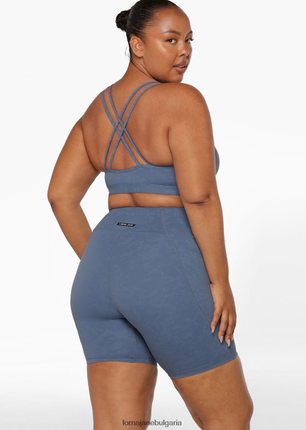 Lorna Jane Жени hi-fold no ride bike short измито мъгливо синьо облекло 4LRV0R97
