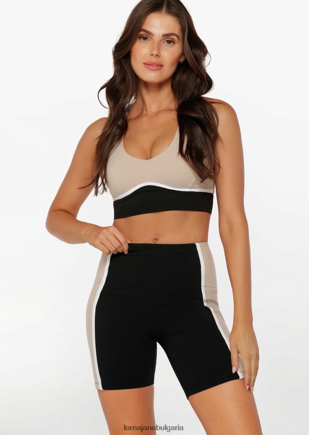 Lorna Jane Жени спортен сутиен hiit racer мръсно бяло облекло 4LRV0R231